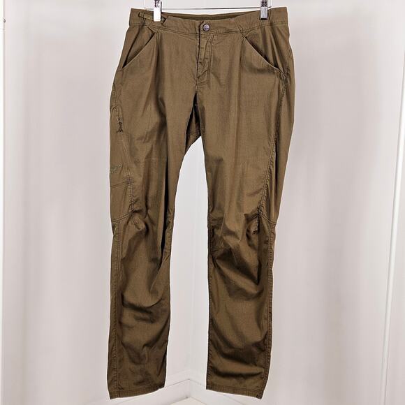 Arc'teryx Konseal Climbing Outdoor Hiking Pant Olive Green | Women's 6 | FLAWS - Picture 2 of 16
